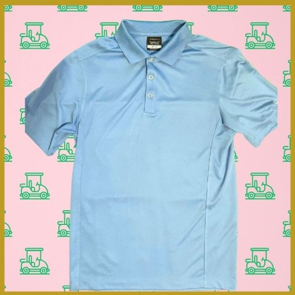 NIKE GOLF Dri Fit Golf Polo in Robin's Egg Blue Size SM